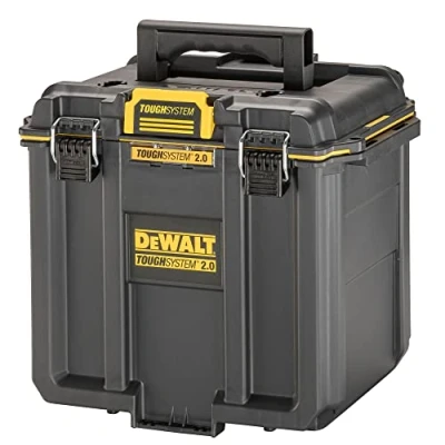 Imagen de DEWALT DWST08035 1 Caja de herramientas ToughSystem 2.0, Compacta y profunda, Alta visibilidad, Separador extraíble bandeja para piezas pequeñas, IP65, cerraduras fácil deslizamiento