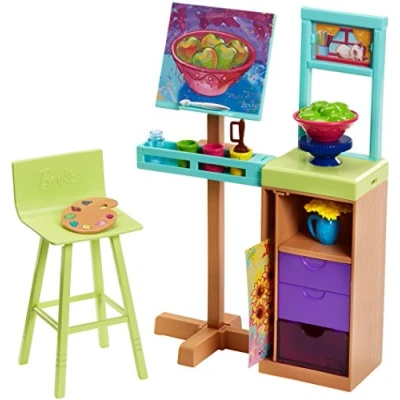 Imagen de Barbie estudio de arte, accesorios muñeca artista (Mattel FJB26)