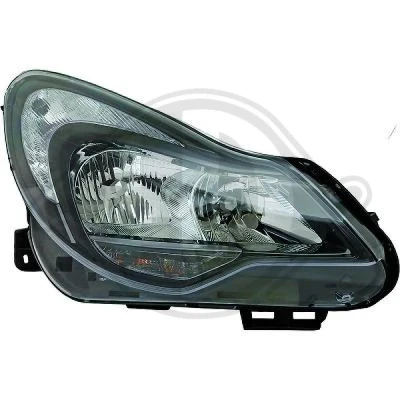 Imagen de DIEDERICHS 1814281 Faros izquierda H7, H7/H1, H1 negro con luz diurna OPEL: Corsa D Hatchback