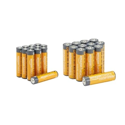 Imagen de Amazon Basics alto rendimiento Pilas Alcalina AA y AAA, combinado: 12 24 Unidad, Paquete de 1