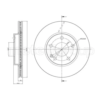 Imagen de Disco de freno METELLI 23 0831C