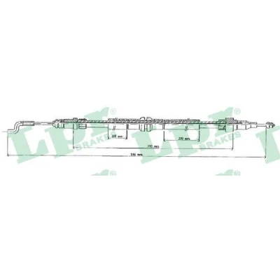 Imagen de LPR C0898B Cable de Freno Mano 935/720 Discos VOLKSWAGEN: TRANSPORTER 4, 4 Bus