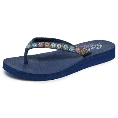 Imagen de Skechers Meditation Daisy Delight, Chanclas Mujer, Blue Navy, 36 EU