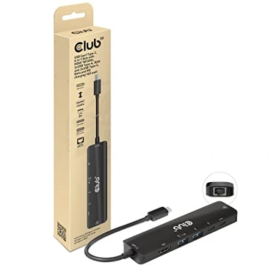 Imagen de Club3D USB Type C 3.2 Hub 6 en 1 HDMI™8K30Hz PD 100 Watt