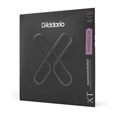 Imagen de D&#039;Addario Mandolin Strings Coated XT Phosphor Bronze For 8 String Extended Life, Natural Feel XTM11540 Custom Medium, 11.5 40
