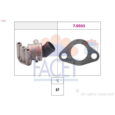 Imagen de FACET 7.8106 Termostato, refrigerante 87C Made in Italy OE Equivalent FIAT: Panda I Hatchback