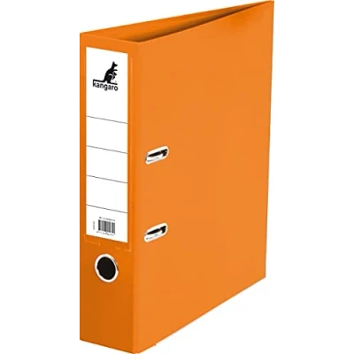 Imagen de Kangaro carpeta de plástico polipropileno 7,5 cm ancho lomo DIN A4, color naranja (carpeta anillas, palanca, cartas)