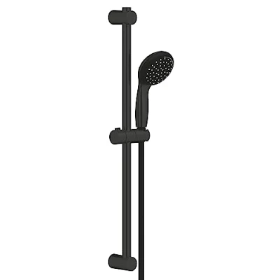 Imagen de GROHE Vitalio Start 100 Conjunto de ducha con barra QuickFix (Ahorro agua, 2 chorros, sistema antical), Negro mate 279482430