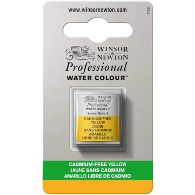 Imagen de Winsor &amp; Newton Acuarela Profesional Pintura De Acuarela, Alta Luminosidad, Resistente a la Luz, Calidad Archivo, 1/2 Godet, Color Amarillo Libre Cadmio