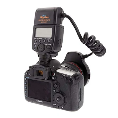 Imagen de Meike MK 14EXT LED E TTL Macro Anillo Flash para Canon 5D II III 6D 7D 60D 70D 700D SLR Cámara con 7 Adaptador
