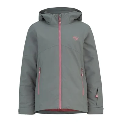 Imagen de Ziener Chaqueta de esquí infantil AMAJA/chaqueta invierno cálida, transpirable, impermeable, verde moño, 176