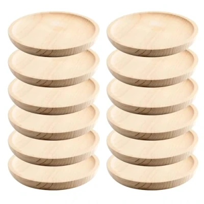 Imagen de Space Home Platos para Pulpo de Madera Plato Quesos Set 12 Diámetro 18 cm