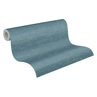 Imagen de Papel pintado Liso Mio Tokio Metropolitan Stories 2 A.S. Création tejido no 10.05 m x 0.53 Azul Verde Metálico Fabricado en Alemania 378576 37857 6