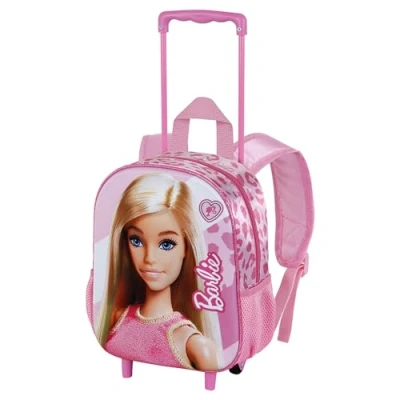 Imagen de Karactermania Barbie Fashion Small 3D WITH Wheels Mochila escolar para niños, Talla: One Size, Rosa