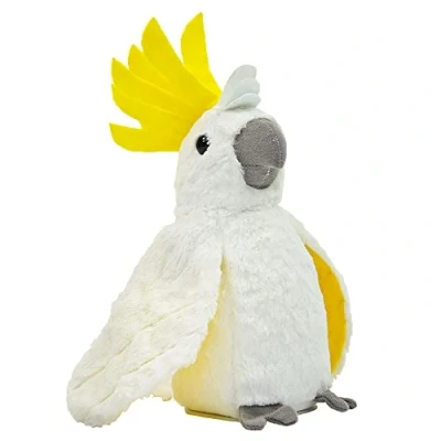 Imagen de Kögler 75996 Cacatúa de Labertier Lucky, Aprox. 24 cm Altura, Peluche repetible con función reproducción, lo Repite Todo y se Mueve