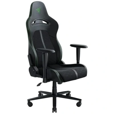Imagen de Silla gaming Razer Enki X, Reposabrazos 2D, Carga máxima 136 kg, Cuero sintético, Arco lumbar, Negro/Verde