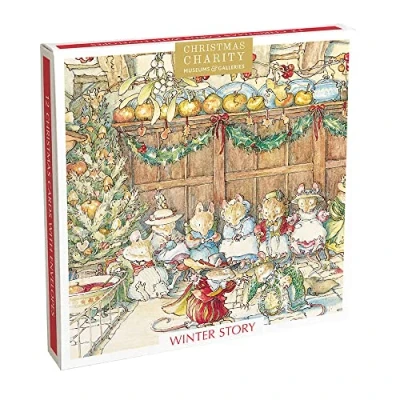 Imagen de Museums &amp; Galleries Caja de 12 tarjetas navideñas artísticas &#039;Winter Story&#039; tarjetas, 6 cada uno 2 diseños la gama Brambly Hedge Range, Multi, 170 x 23 mm
