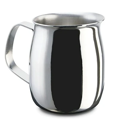 Imagen de PEZZETTI, Lechera de acero inoxidable, jarra leche acero, sin tapa, 4 tazas