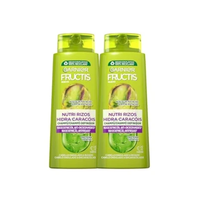 Imagen de Garnier Fructis Pack de Champús Nutri Rizos para Cabello rizado u ondulado, 2 x 700 ml