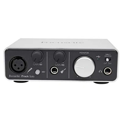 Imagen de Interfaz de audio iTrack Solo Focusrite para Mac, PC y iPad. USB grabar, retransmitir crear pódcast con XLR, entrada línea software profesional incluido