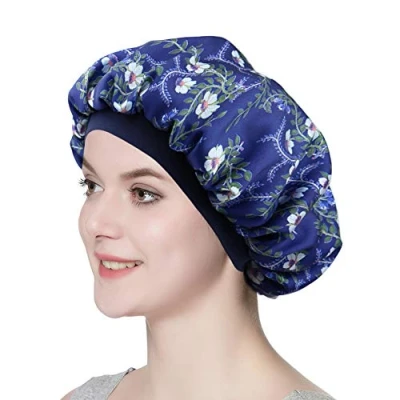 Imagen de Alnorm Elegante cubierta de la cabeza para las mujeres capo satinado sedoso doble capa