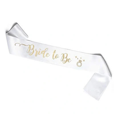 Imagen de Banda Blanca Bride to Be para la Futura Novia (Blanco)