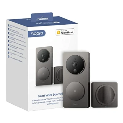 Imagen de Aqara Timbre de Vídeo G4 (Timbre Incluido), Cámara HomeKit Secure Video FHD 1080p, Reconocimiento Facial Local y Automatizaciones, Inalámbrico o con Cable, Soporta Apple Home, Alexa, Google, Gris