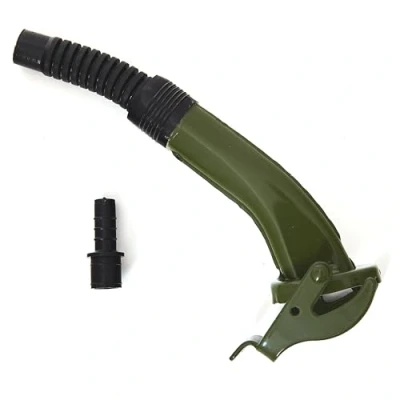 Imagen de BW Boquilla flexible para bidón de combustible metal, gasolina, 5/10/20 litros, Flex Standard, verde oliva, RAL 6003, fabricado en Europa