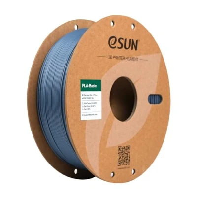 Imagen de eSUN PLA Filamento 1.75mm, ePLA de Alta Velocidad Precisión Dimensional +/ 0.05mm, Carrete 1KG (2.2 LBS) Rápido para 3D Impresoras,Gris