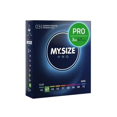 Imagen de Condones MY.SIZE PRO, talla 1, 47 mm, 3 piezas ajuste perfecto y adecuada para todos