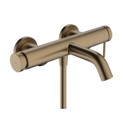 Imagen de hansgrohe Tecturis S, grifo bañera visto para 2 funciones, mezlador monomando 20,9cm, de bañera, bronce cepillado