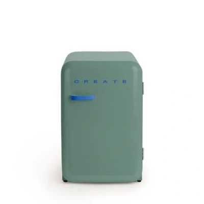 Imagen de CREATE / RETRO FRIDGE 83.5 COBALTO/Frigorífico verde sage maneta azul cobalto 98W, bajo consumo, 2 estantes, regulador temperatura, botellero, 56x54x84cm