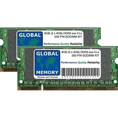Imagen de 8GB (2 x 4GB) DDR2 667/800MHz 200 PIN SODIMM Memoria RAM Kit para Ordenador PORTÁTILES/NOTEBOOKS