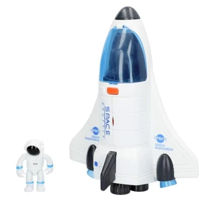 Imagen de ColorBaby Speed &amp; Go Space Transbordador Espacial, Juguete eléctrico con Luces y Sonidos, 3 Pilas Incluidas, Cabina Apertura Manual, Incluye Figura de Astronauta, Recomendado +3 años (41322)