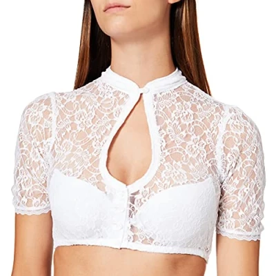 Imagen de Stockerpoint Bluse B 5075 Trachtenblusen, Blanco, 40 (Talla del Fabricante:) para Mujer