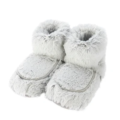 Imagen de Warmies Botas para microondas, de Casa Calentables con Aroma Lavanda Seca, Pantuflas Frio o Calor, talla única, color gris malvavisco
