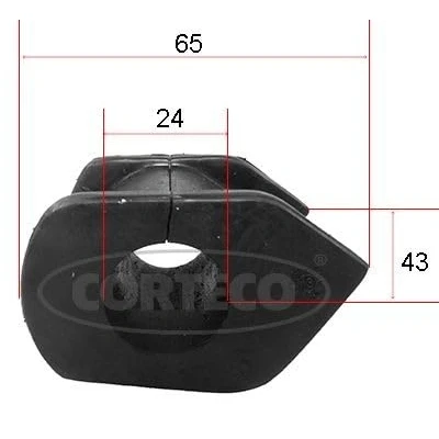 Imagen de CORTECO 49371779 Silentblock Barra Estabilizadora 24mm 65mm TOYOTA: Yaris II Hatchback (XP9) 1.0 VVT i, 1.4 D 4D, GPL, 1.3 4WD, i