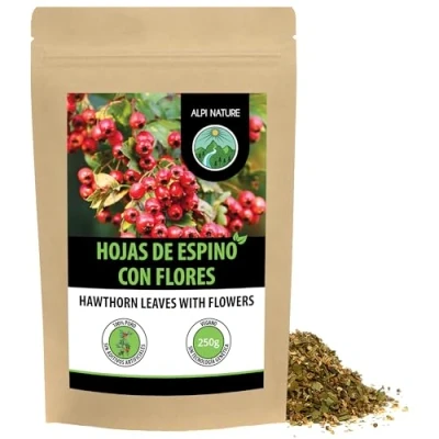Imagen de Infusión de espino blanco (250g), Té blanco, suavemente secado y cortado, 100% natural
