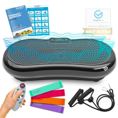Imagen de Plataforma Vibratoria Bluefin Fitness Ultra Slim Innovadora / 5 Programas + 180 Niveles de Vibración Altavoces Bluetooth Fácil Guardar Elegante y Compacta Silenciosa Ejercicio Completo