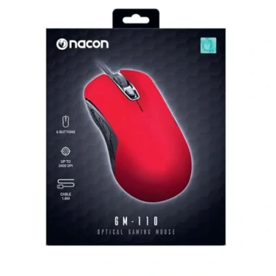 Imagen de Ratón óptico de Gaming Nacon GM 110 en Color Rojo