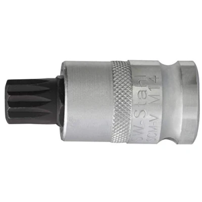 Imagen de SW Stahl 05306L Piezas insertables de llave cubo 1/2 Spline M14 Acero cromo vanadio dentado interior corto