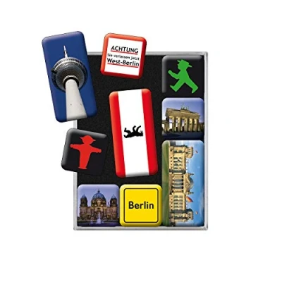 Imagen de Nostalgic art 83011 berlin ampelmann, set di magneti (9pcs), metallo, multicolore, 9x2x7