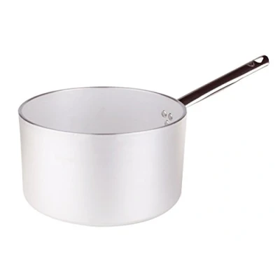 Imagen de Pentole Agnelli Ollas Cazuela cilíndricos, Aluminio, Espesor de 5 mm, Alta radiantes, con Mango Acero Inoxidable, Plata, 1.5 l