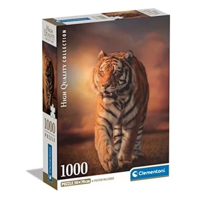 Imagen de Clementoni Collection Tiger 1000 Piezas Puzzle para Adultos, Fabricado en Italia, Multicolor (39773)
