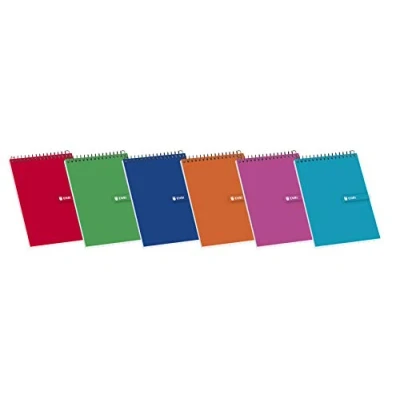 Imagen de Enri 100302800 Pack de 10 blocs notas espiral, tapa blanda, 8º