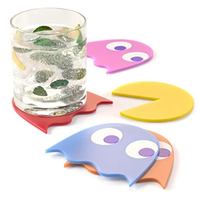 Imagen de Balvi Pac Man Set de 5 Posavasos. Fabricados en Goma.
