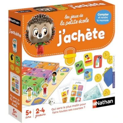 Imagen de Nathan la Petite Cole Je Compre Juego de comerciante Aprende a Contar, sumar y restar Educativo para niños Partir 5 años, Naranja