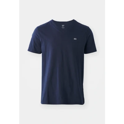 Imagen de GAP Everyday Micro LOGO VEE Camiseta básica, Hombre, Talla: XXL, Tapestry navy
