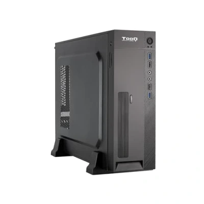 Imagen de TOOQ Caja Slim Micro ATX Negro Incluye Fuente