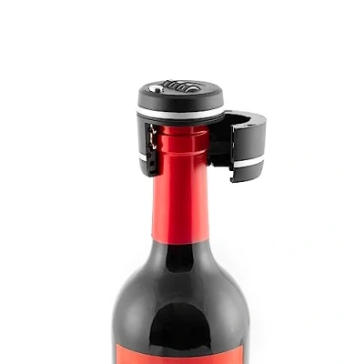 Imagen de InnovaGoods® Tapón de vino con Combinación, Diseño elegante para tu botella vino, Tapon botellas Ø28mm Max, regalos originales hombre, bota utensilios cocina.